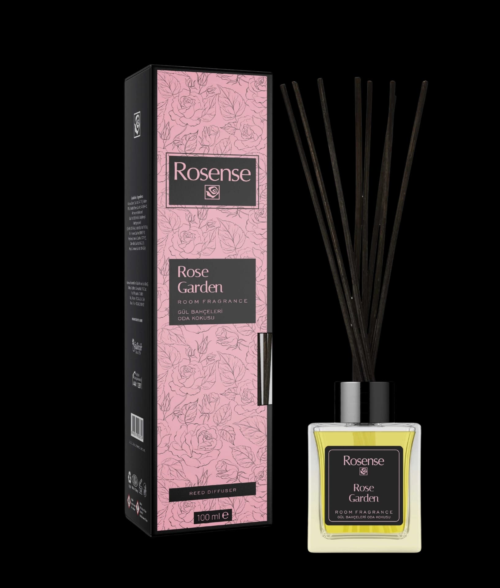 Bambu Çubuklu Gül Oda kokusu | Rosense® ürün görünümü