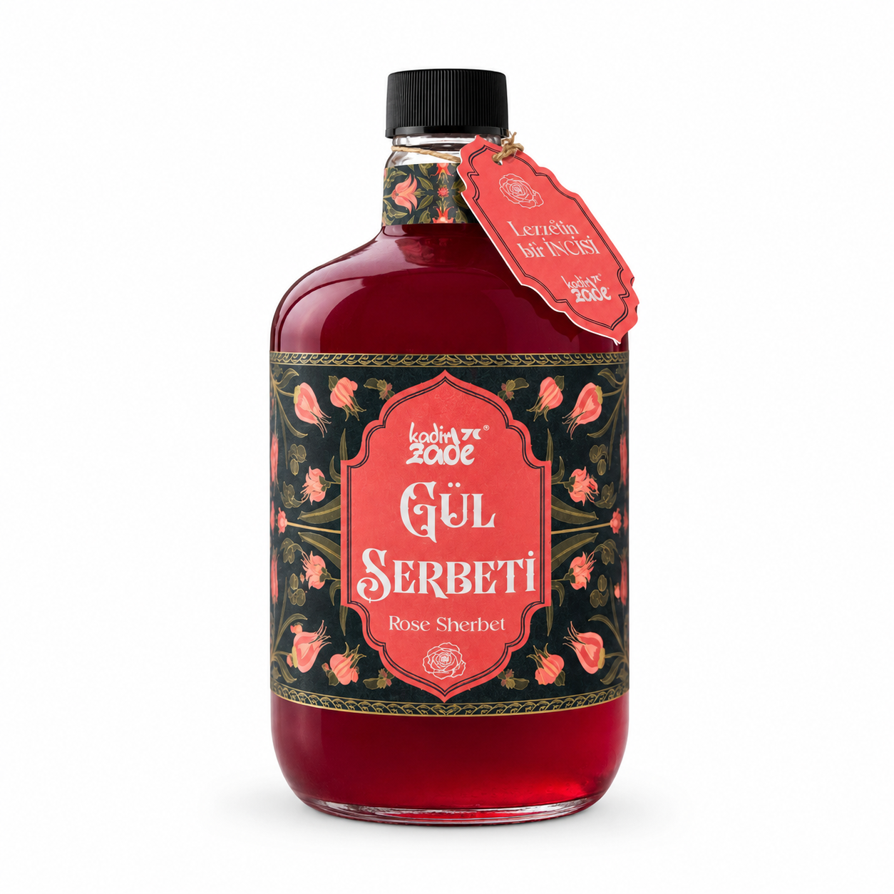 Kadirzade Gül Şerbeti 750 ml – Doğal Gül Yapraklı Geleneksel Osmanlı Şerbeti