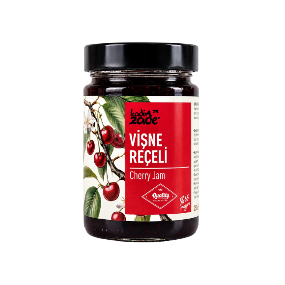 Vişne Reçeli 350 Gr - Bol Taneli ve Ekşi Tadında